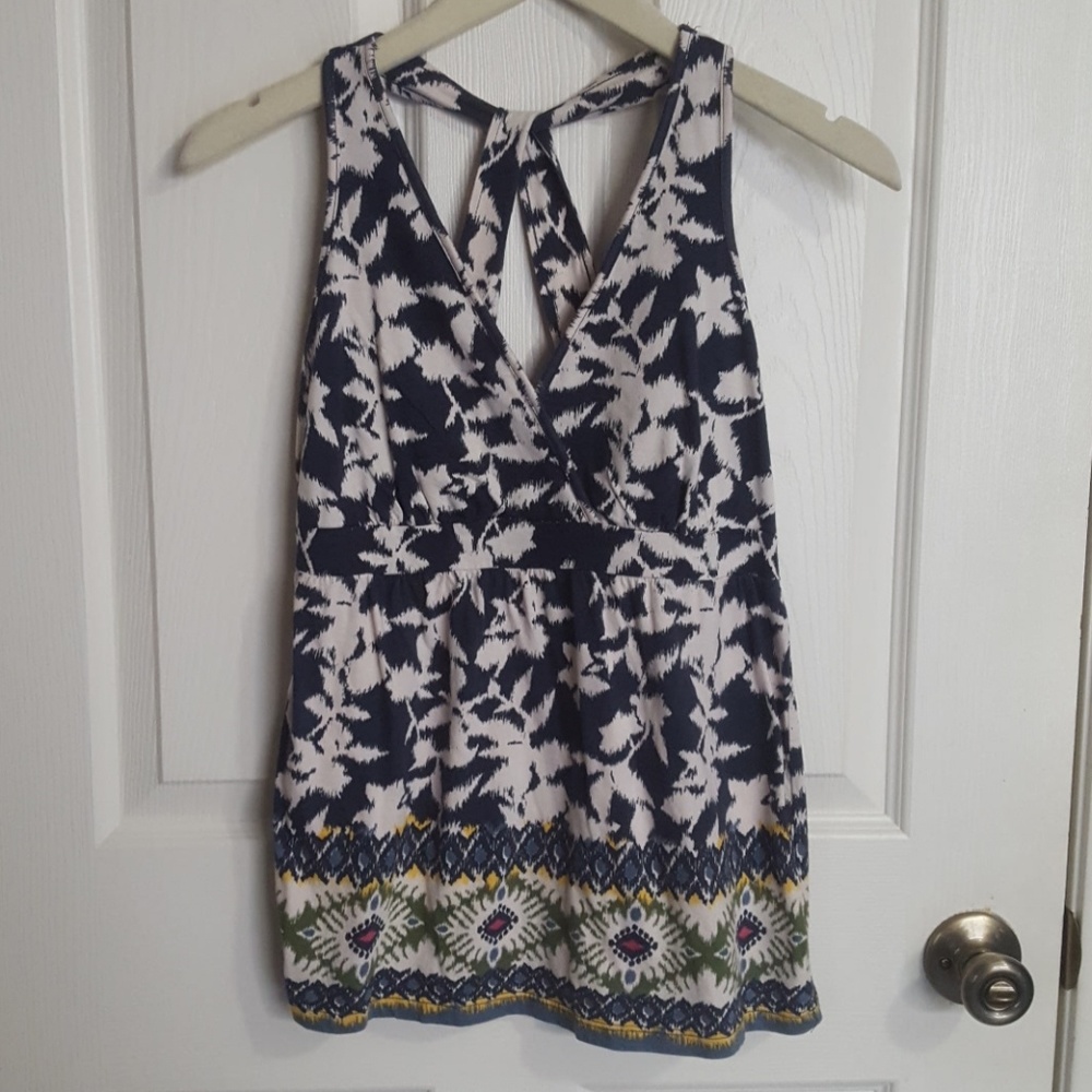 Navy and cream topknot